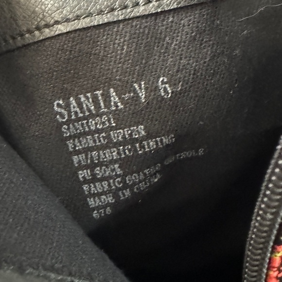 Steve Madden Sania-V Booties, Black Floral Jacquard, Size 6 - Picture 5 of 7